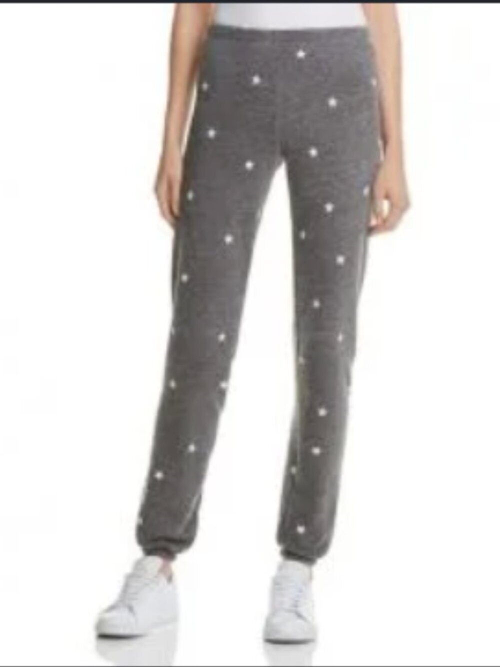 WILDFOX Football Star Pant Sweatpants - gray + White - Size Medium